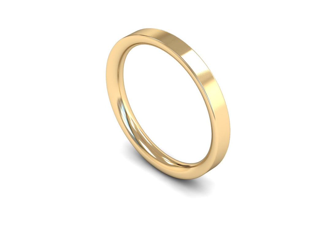 2.5mm Flat Court Medium Wedding Band