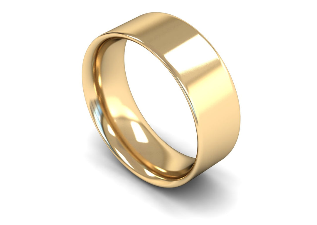 8mm Flat Court Wedding Band