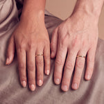 Load image into Gallery viewer, 2mm Traditional Court Wedding Band in 9ct Yellow Gold worn by a couple, his and hers