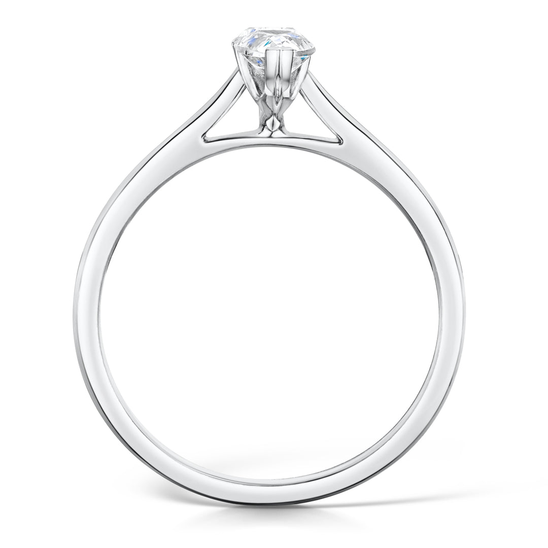 Two Stone Pear Shaped Diamond Twin Ring