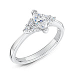 Load image into Gallery viewer, Seven Stone Marquise and Round Brilliant Cut Diamond Ring