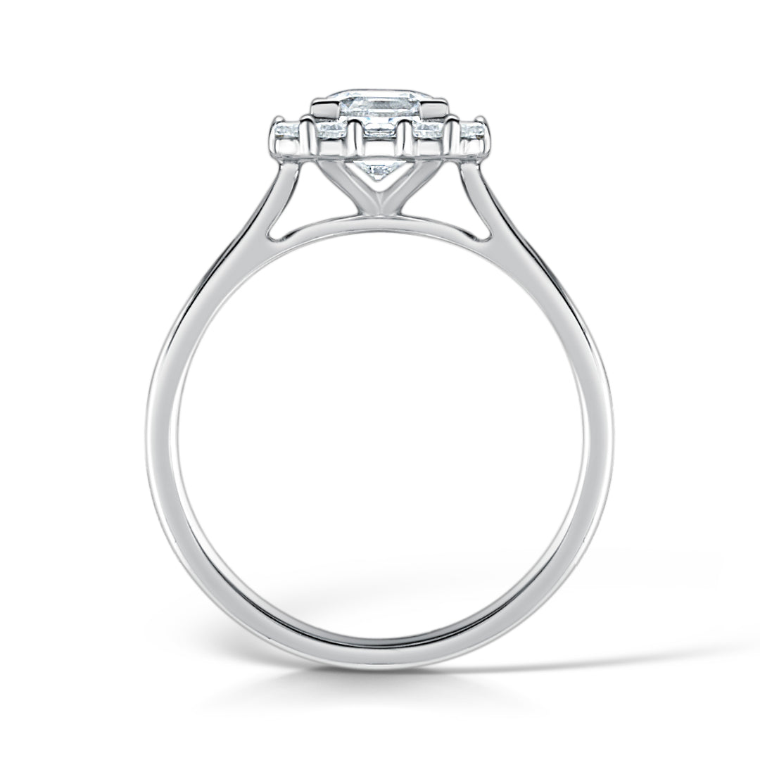 Princess Cut Diamond Ring In A Micro Set Halo Design