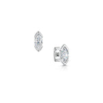 Load image into Gallery viewer, Marquise shaped Diamond Stud Earrings