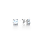 Load image into Gallery viewer, Princess Cut Diamond Stud Earrings