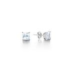 Load image into Gallery viewer, Princess Cut Diamond Stud Earrings
