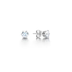 Load image into Gallery viewer, 6 Claw Round Brilliant Classic Diamond Stud Earrings