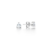 Heart Shaped Diamond Stud Earrings