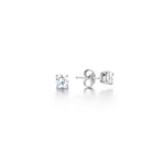 Load image into Gallery viewer, 4 Claw Round Brilliant Classic Diamond Stud Earrings