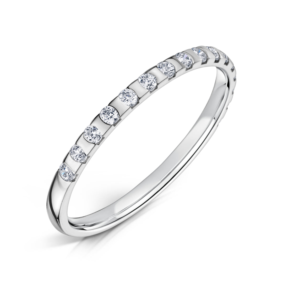 1.5mm Bar Half Set Diamond Band