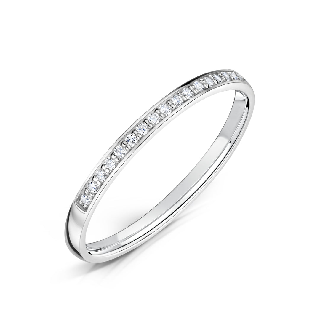 1.5mm Grain Half Set Diamond Band