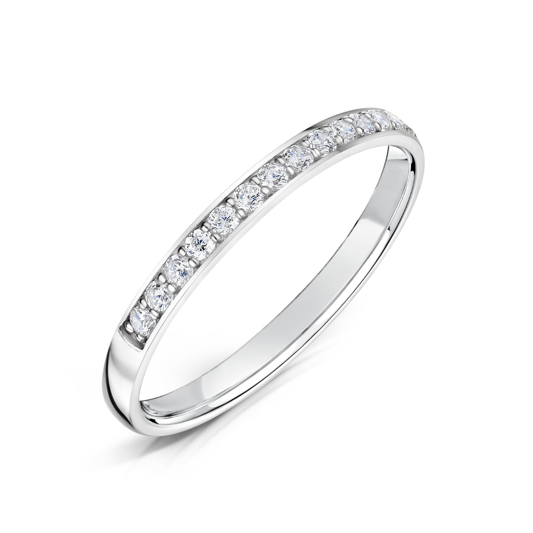 2.0mm Grain Half Set Diamond Band