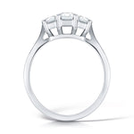 Load image into Gallery viewer, Three Stone Emerald Cut Diamond Classic Trilogy Ring