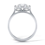 Load image into Gallery viewer, Three Stone Emerald Cut Diamond Trilogy Ring
