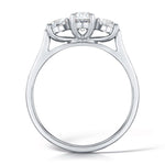 Load image into Gallery viewer, Three Stone Oval And Round Brilliant Cut Diamond Trilogy Ring
