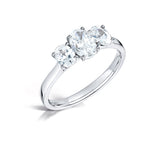 Load image into Gallery viewer, Three Stone Oval Cut Diamond Trilogy Ring