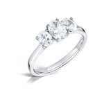 Load image into Gallery viewer, Three Stone Oval Cut Diamond Trilogy Ring
