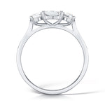 Load image into Gallery viewer, Three Stone Princess Cut And Round Brilliant Diamond Trilogy Ring
