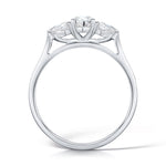 Load image into Gallery viewer, Three Stone Oval And Pear Cut Diamond Trilogy Ring