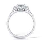 Load image into Gallery viewer, Three Stone Princess Cut And Round Brilliant Diamond Trilogy Ring