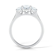 Three Stone Princess Cut Diamond Trilogy Ring