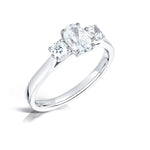 Load image into Gallery viewer, Three Stone Oval And Round Brilliant Cut Diamond Trilogy Ring
