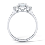 Three Stone Princess Cut Diamond Ring