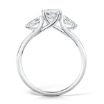 Load image into Gallery viewer, Three Stone Round Brilliant And Pear Shape Diamond Ring