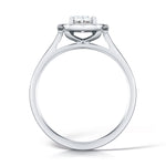Load image into Gallery viewer, Oval Cut Diamond Ring In A Grain Set Halo Design