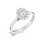 Load image into Gallery viewer, Oval Cut Diamond Ring In A Micro Set Halo Design