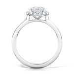 Load image into Gallery viewer, Emerald Cut Diamond Ring In A Micro Set Halo Design