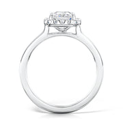 Emerald Cut Diamond Ring In A Micro Set Halo Design