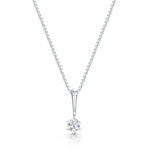 Load image into Gallery viewer, Six Claw Round Diamond Pendant