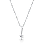 Load image into Gallery viewer, Six Claw Round Diamond Pendant
