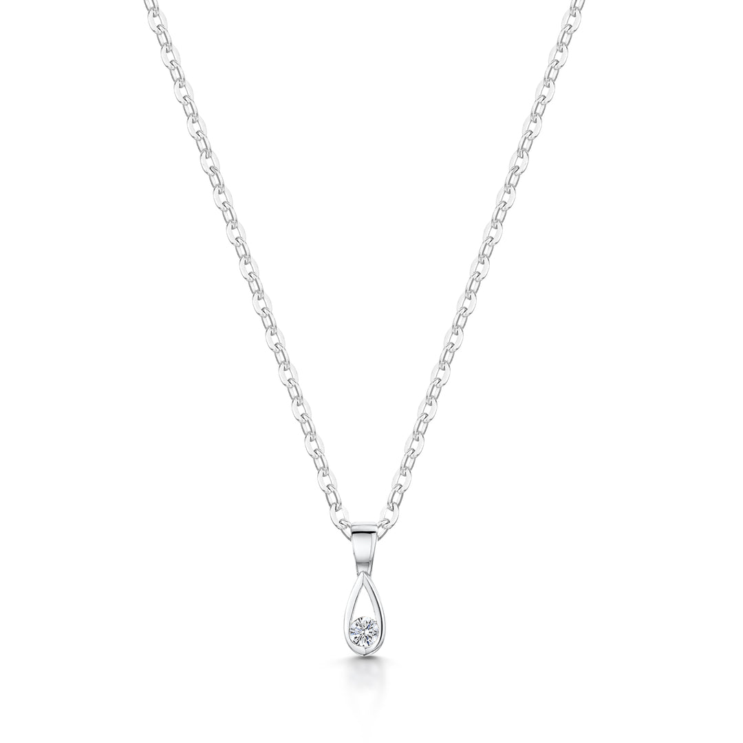 Pear Shaped Style With Round Diamond Pendant