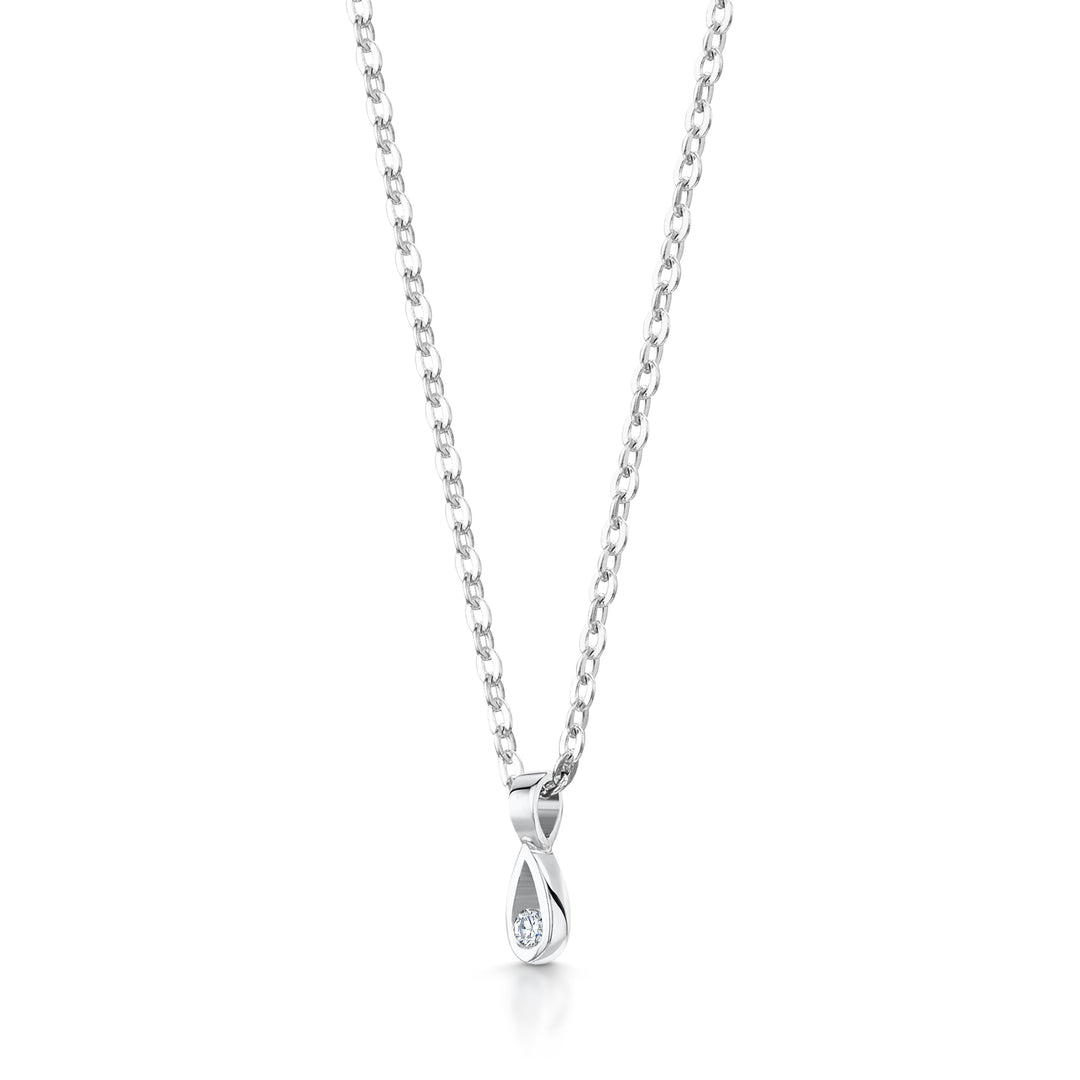 Pear Shaped Style With Round Diamond Pendant