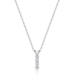 Load image into Gallery viewer, Three Stone Diamond Drop Pendant With Split Bale.
