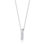 Load image into Gallery viewer, Three Stone Diamond Drop Pendant With Split Bale.
