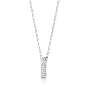 Three Stone Diamond Drop Pendant With Split Bale.