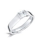 Load image into Gallery viewer, Princess Cut Tension Set Diamond Ring