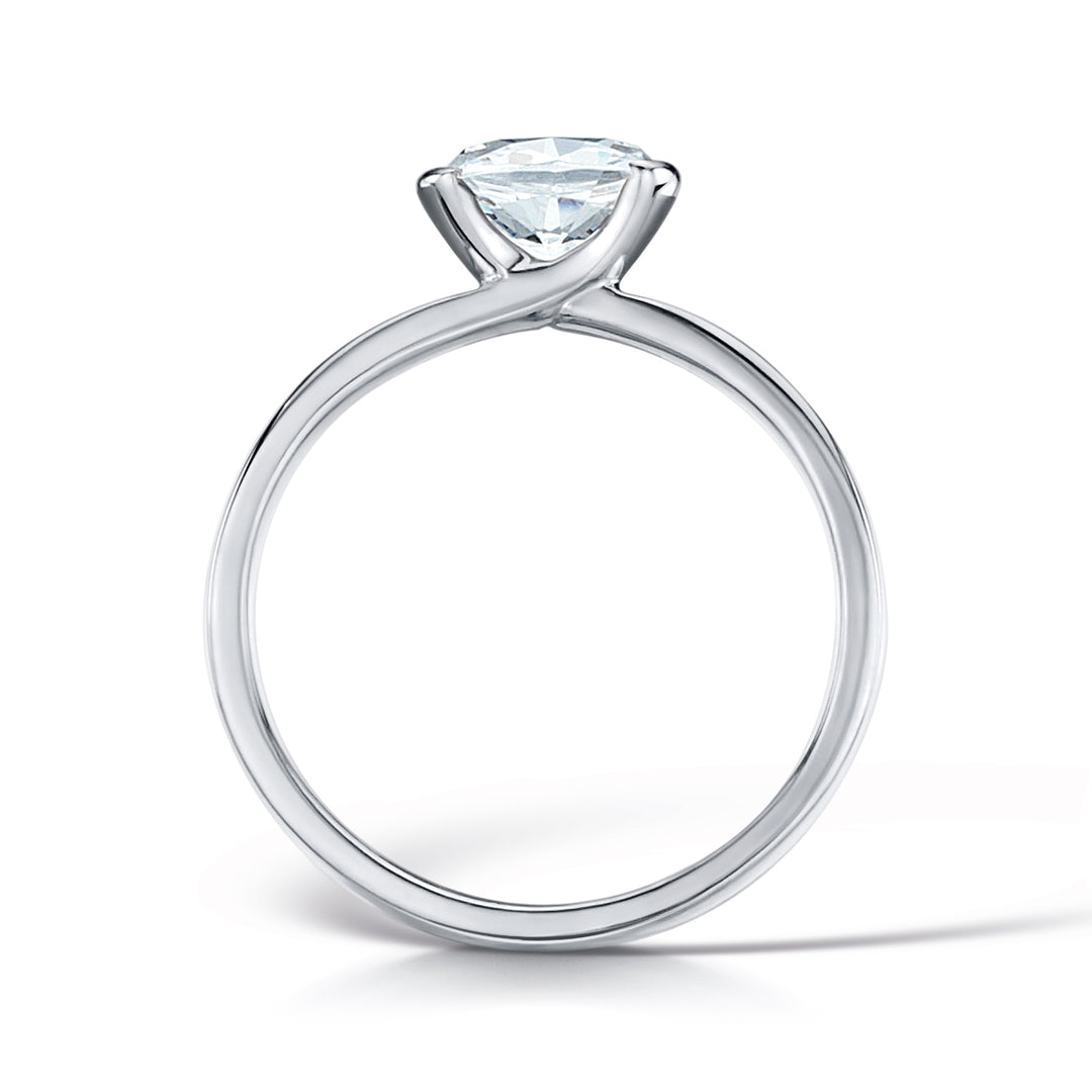 Oval Cut Semi Rubover Diamond Ring