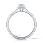Load image into Gallery viewer, Emerald Cut 4 Claw Solitaire Diamond Ring 1ct Centre Diamond