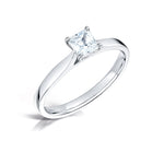 Load image into Gallery viewer, Princess Cut 4 Claw Solitaire Diamond Ring
