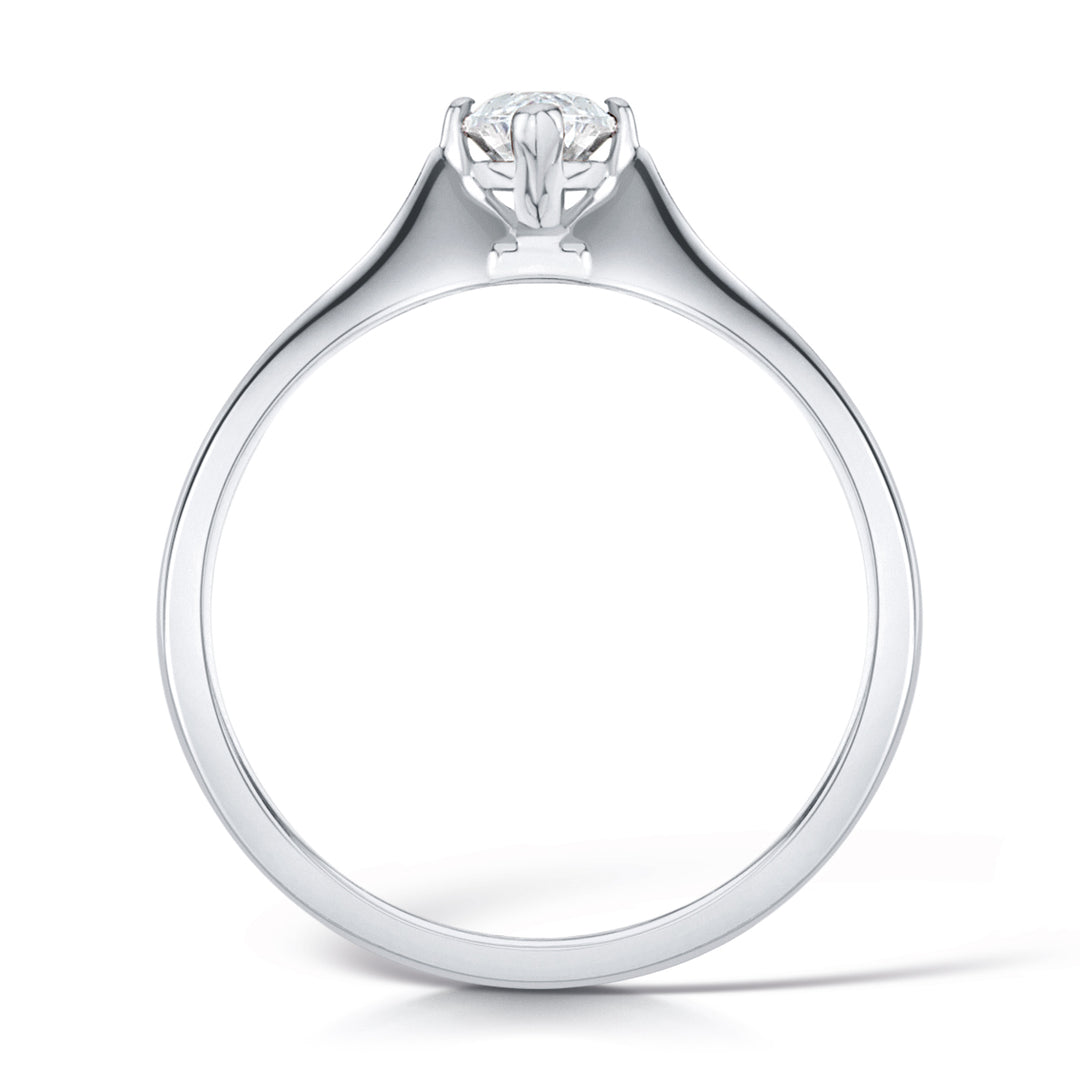 Marquise Cut 4 Claw Solitaire Diamond Ring