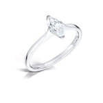 Load image into Gallery viewer, Marquise Cut 4 Claw Solitaire Diamond Ring