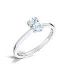 Load image into Gallery viewer, Oval Cut 4 Claw Solitaire Diamond Ring