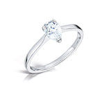 Load image into Gallery viewer, Pear Shape 3 Claw Solitaire Diamond Ring
