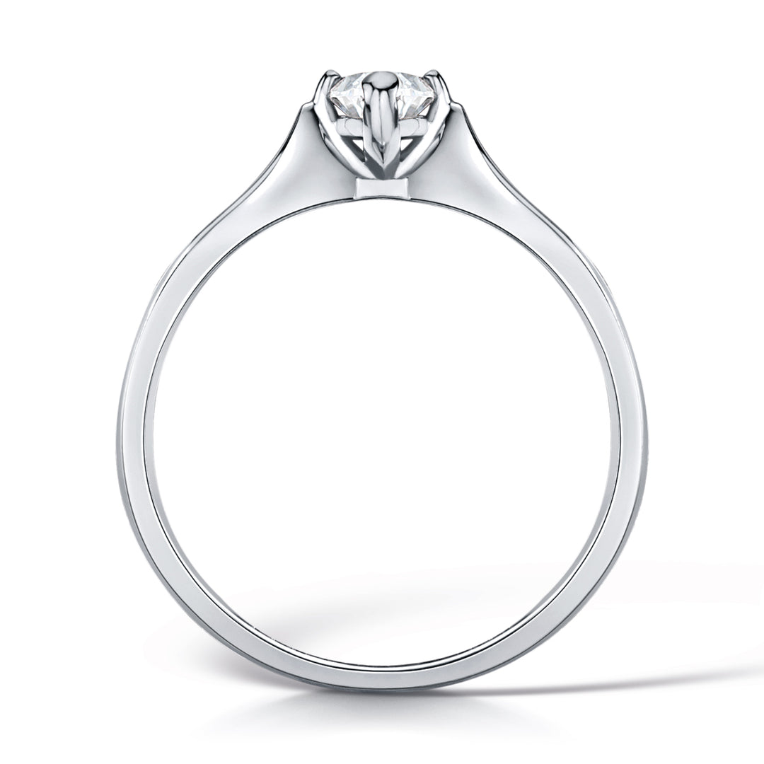 Marquise 2 Claw Solitaire Diamond Ring