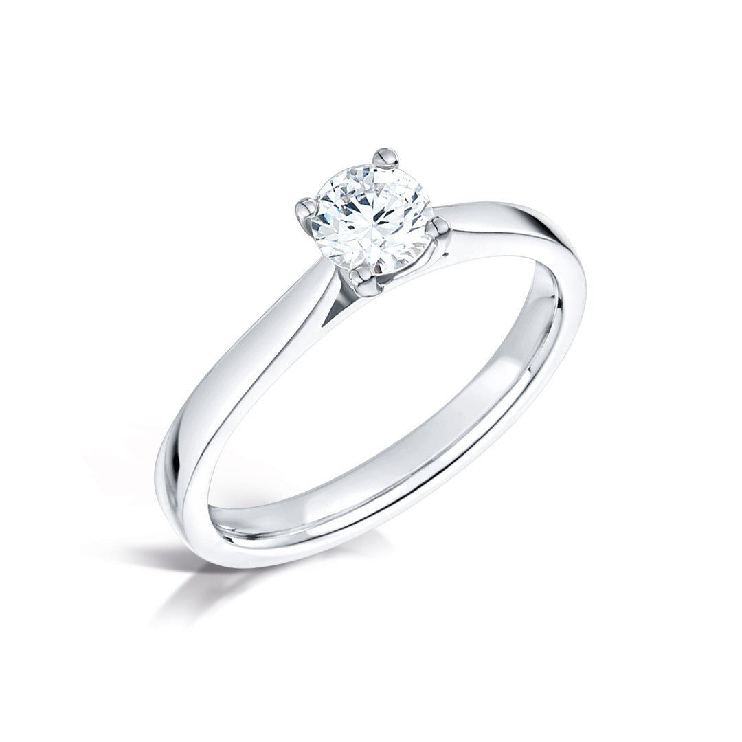 Round Brilliant 4 Claw Solitaire Diamond Ring