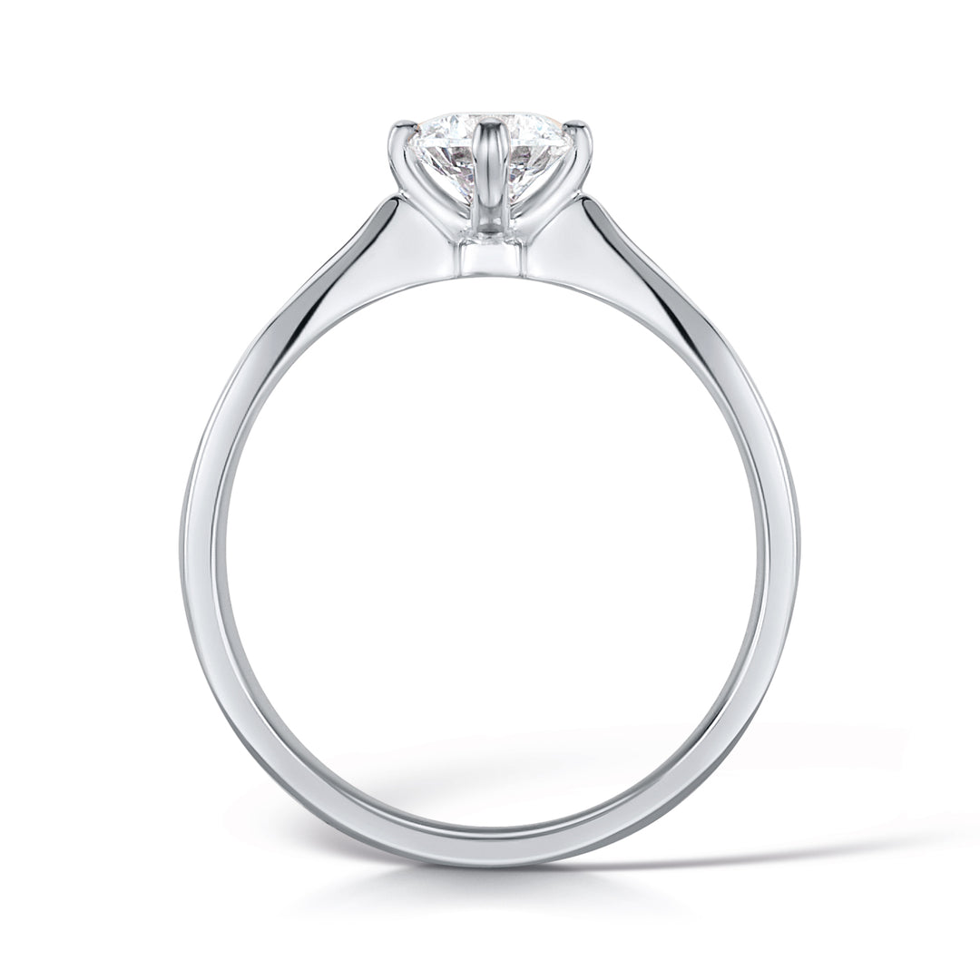 Round Brilliant Solitaire with NSEW claw setting 0.70ct