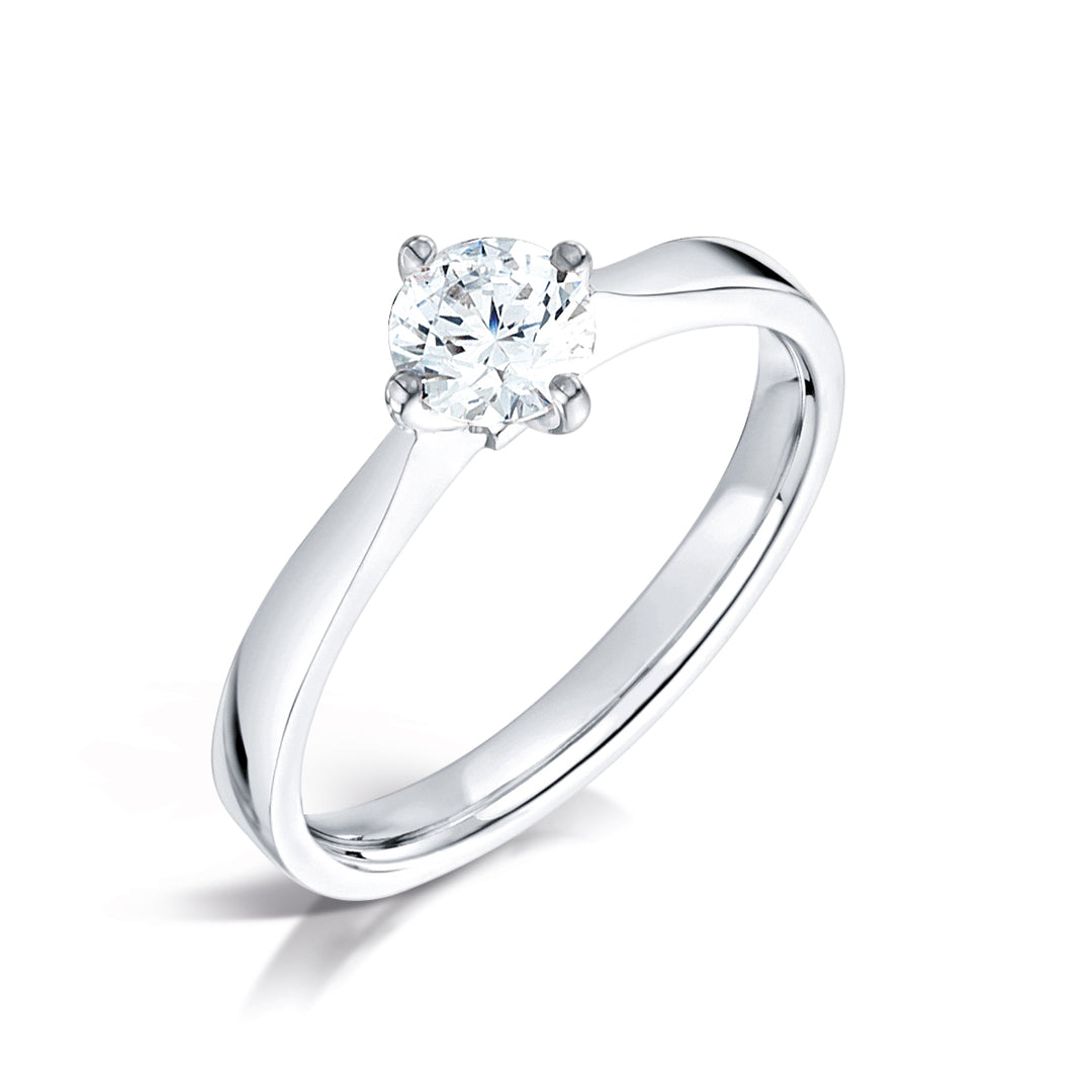 Round Brilliant Solitaire with NSEW claw setting 0.70ct